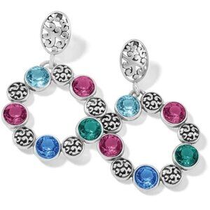 Brighton ELORA GEMS CIRCLE Multicolor Crystal Post Earrings JA7963 MSRP $82 NWT